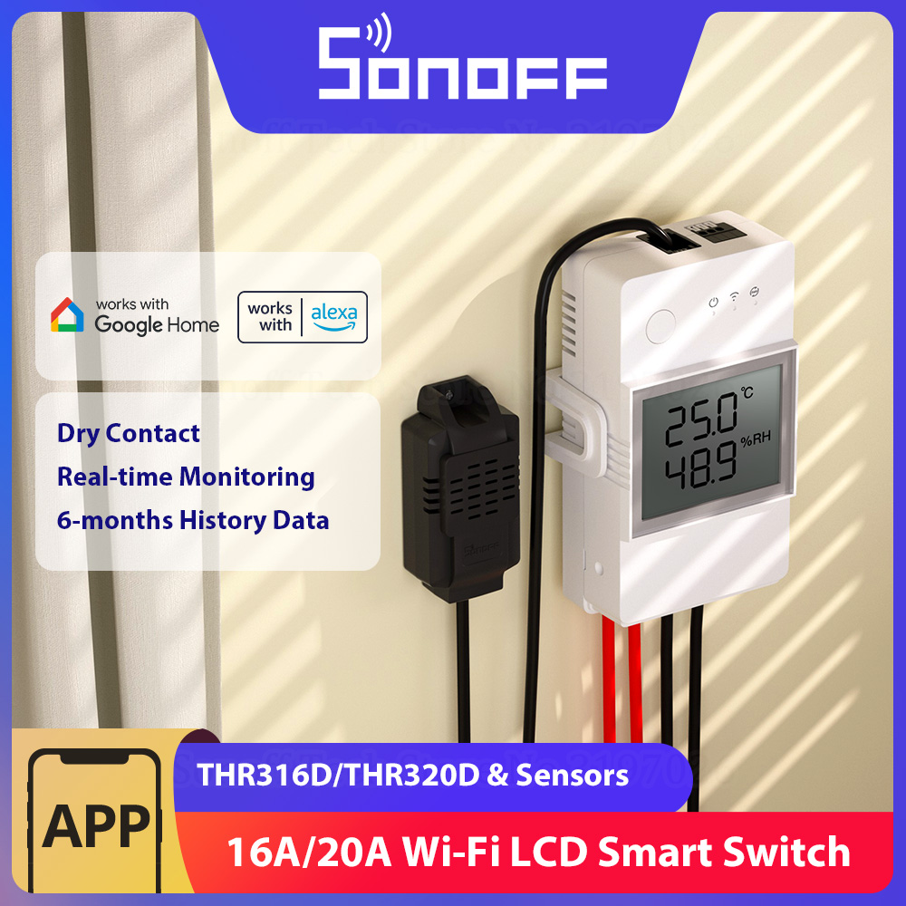 Sonoff Basic Switch - SONOFF THR316D/THR320D Интеллектуальный переключатель температуры и